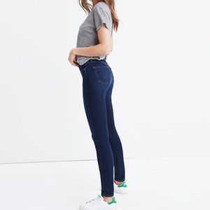 Madewell high-rise skinny jeans in hayes wash